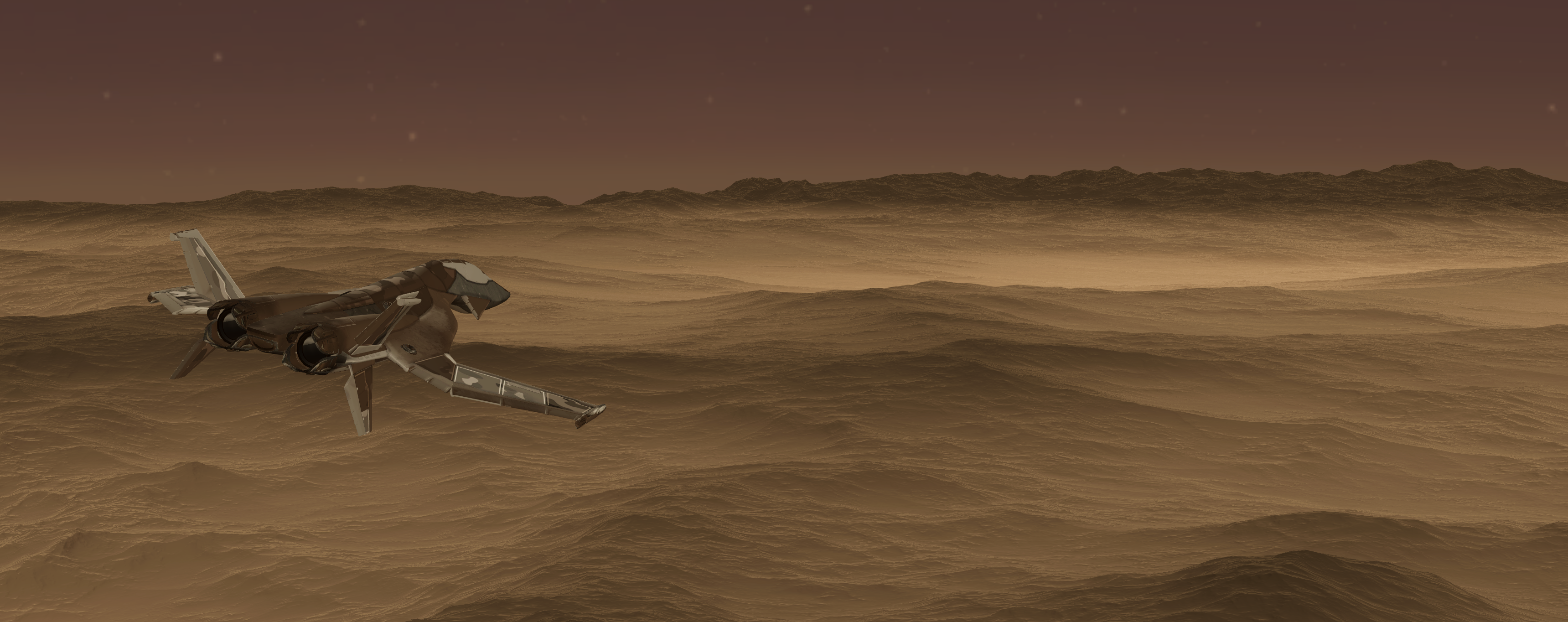 Erosion carving into the mountain layer